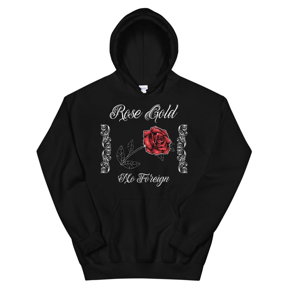 Black and red online rose hoodie