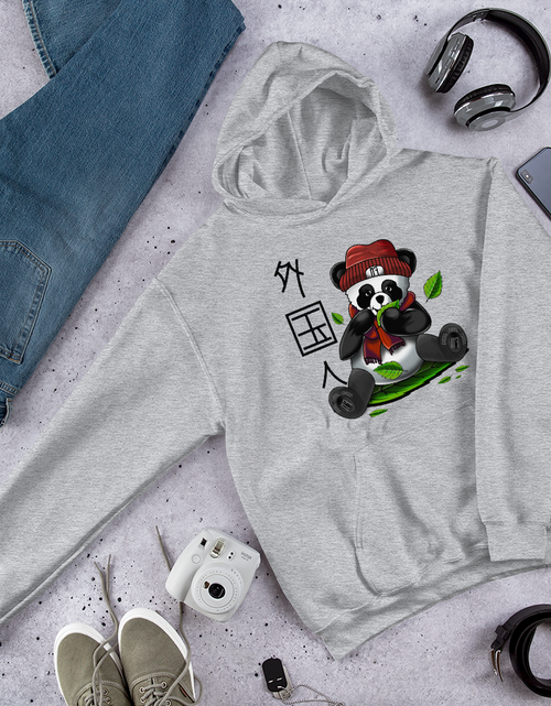 Load image into Gallery viewer, Jpanese Panda Unisex Hoodie
